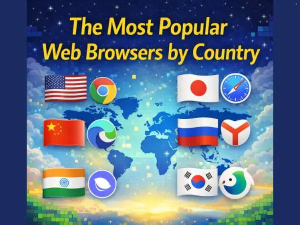 The Most Popular Web Browsers by Country The Most Popular Web Browsers by Country